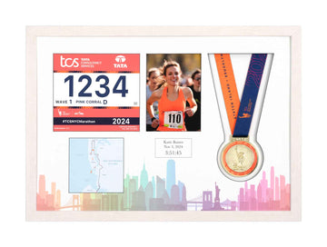 New York Marathon 2024 - Medal / Photo / BIB Frame
