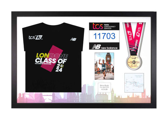 London Marathon 2023 - Medal / Photo / BIB / Shirt Frame