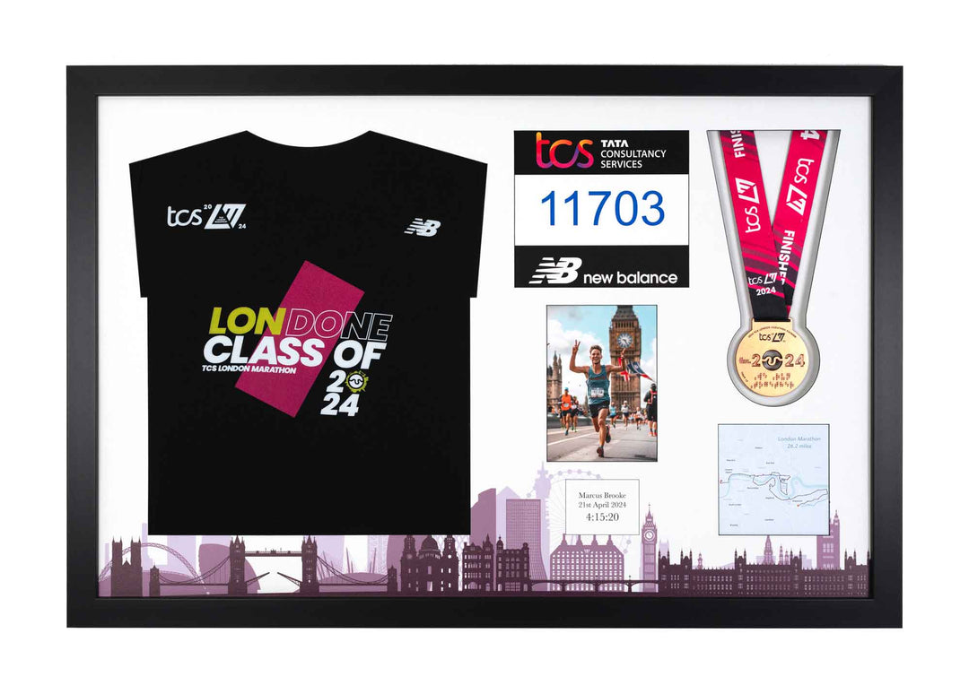 London Marathon 2025 - Medal / Photo / BIB / Shirt Frame