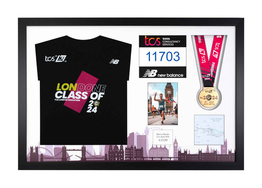 London Marathon 2023 - Medal / Photo / BIB / Shirt Frame