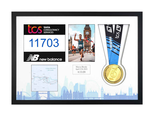 London Marathon 2026 - Medal / Photo / BIB Frame