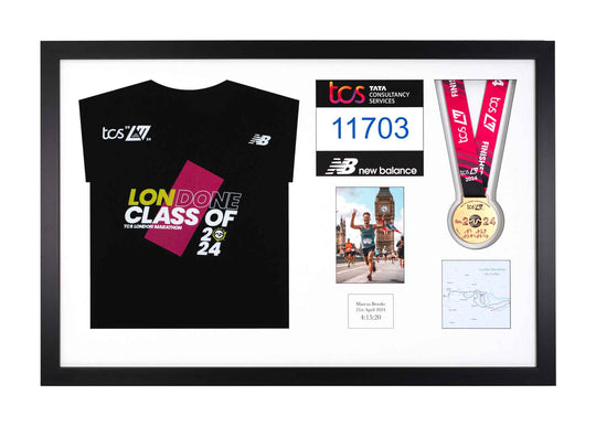 London Marathon 2023 - Medal / Photo / BIB / Shirt Frame