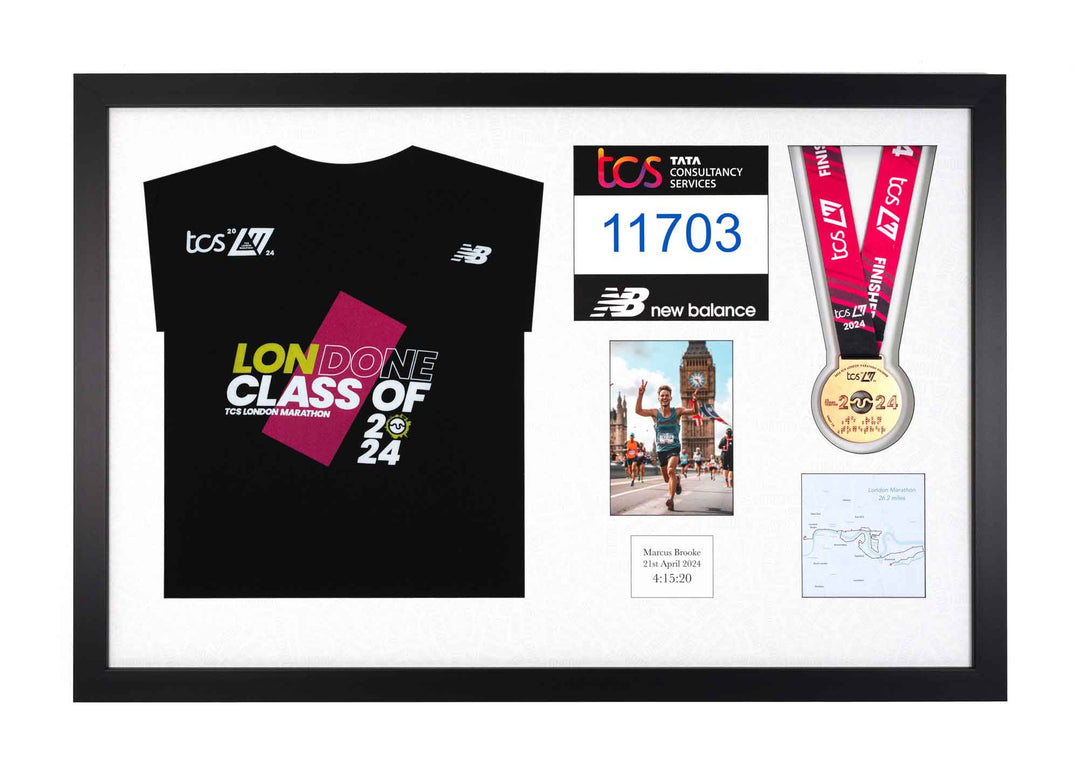 London Marathon 2025 - Medal / Photo / BIB / Shirt Frame