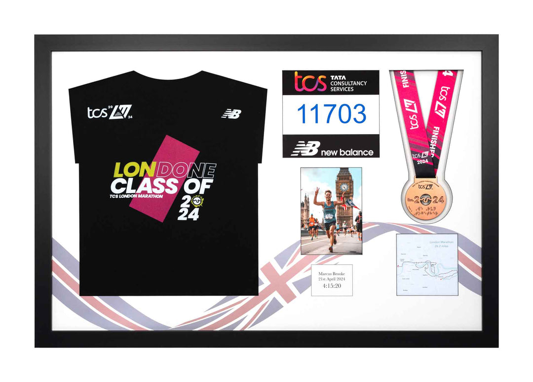 London Marathon 2025 - Medal / Photo / BIB / Shirt Frame