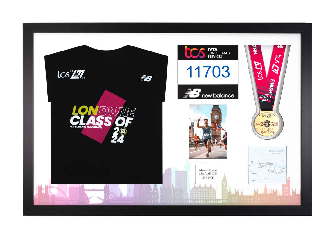 London Marathon 2025 - Medal / Photo / BIB / Shirt Frame