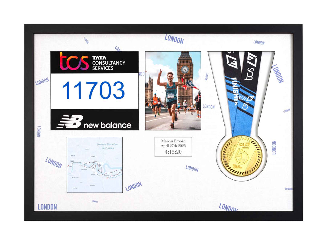 London Marathon 2026 - Medal / Photo / BIB Frame