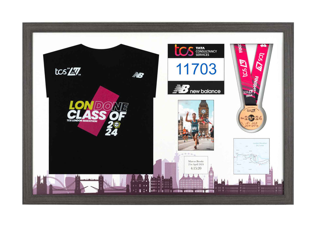 London Marathon 2025 - Medal / Photo / BIB / Shirt Frame