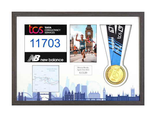 London Marathon 2026 - Medal / Photo / BIB Frame