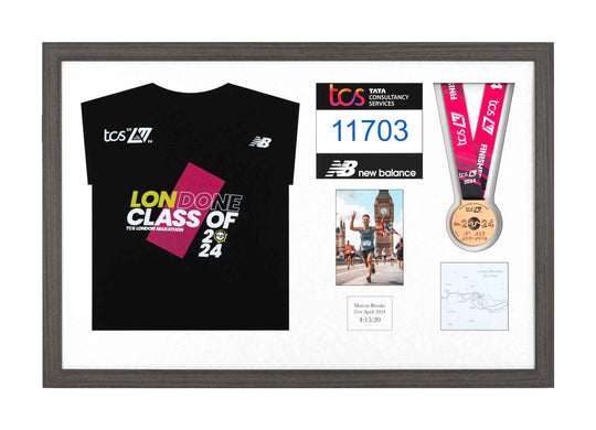 London Marathon 2025 - Medal / Photo / BIB / Shirt Frame