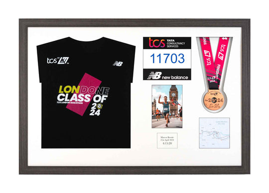London Marathon 2025 - Medal / Photo / BIB / Shirt Frame