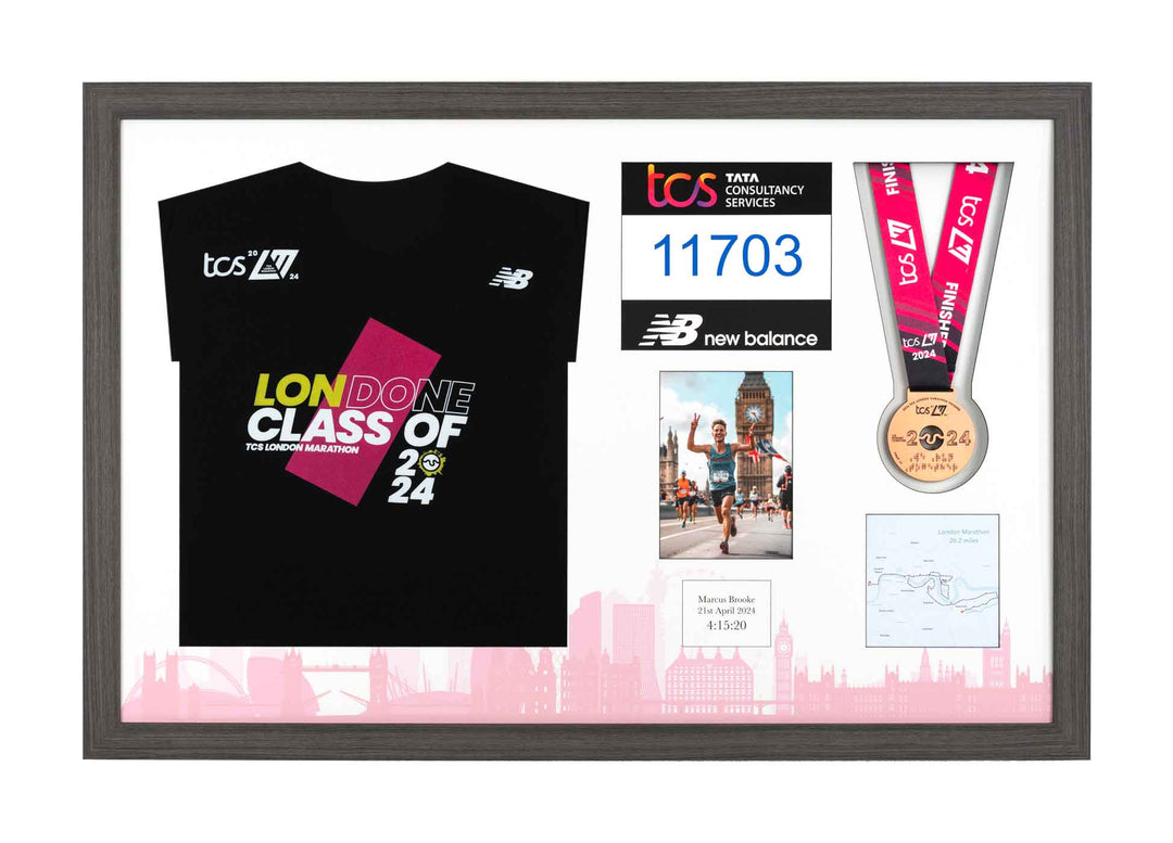 London Marathon 2025 - Medal / Photo / BIB / Shirt Frame