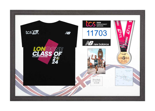 London Marathon 2025 - Medal / Photo / BIB / Shirt Frame