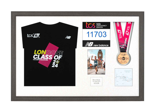 London Marathon 2025 - Medal / Photo / BIB / Shirt Frame