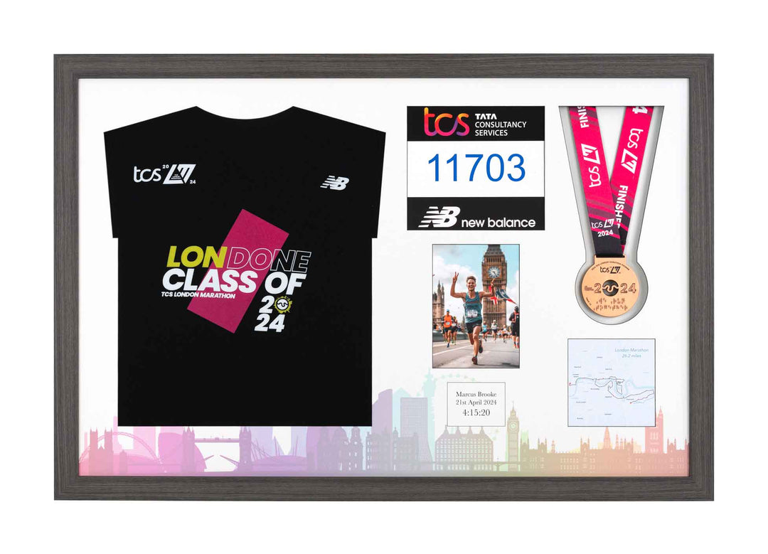 London Marathon 2025 - Medal / Photo / BIB / Shirt Frame