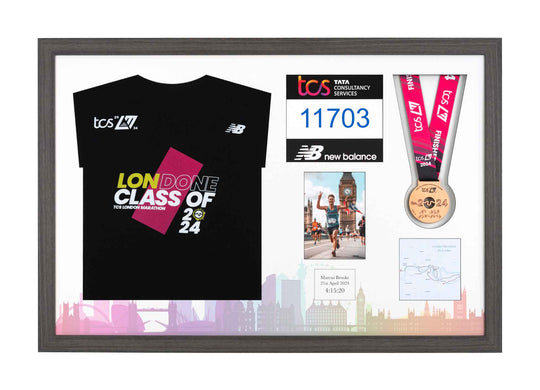 London Marathon 2025 - Medal / Photo / BIB / Shirt Frame