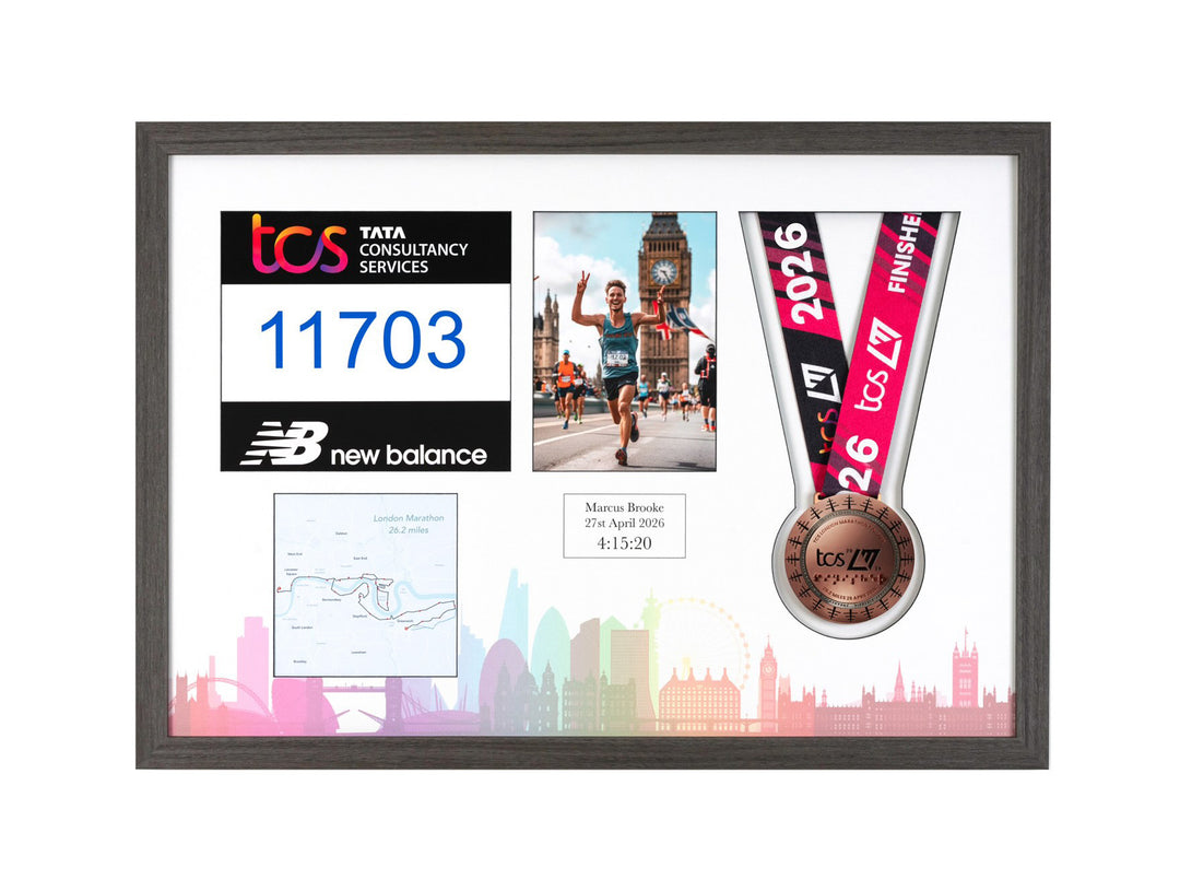 London Marathon 2026 - Medal / Photo / BIB Frame