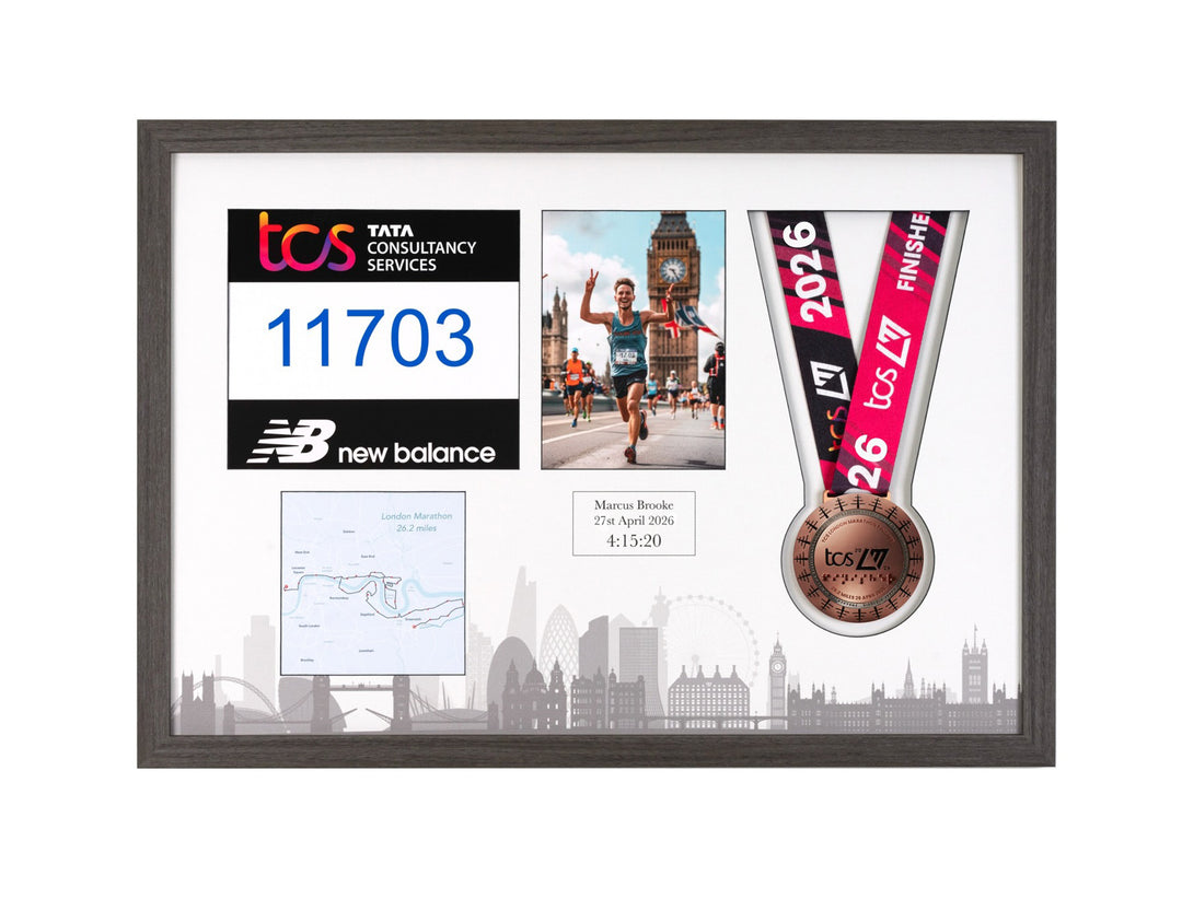 London Marathon 2026 - Medal / Photo / BIB Frame