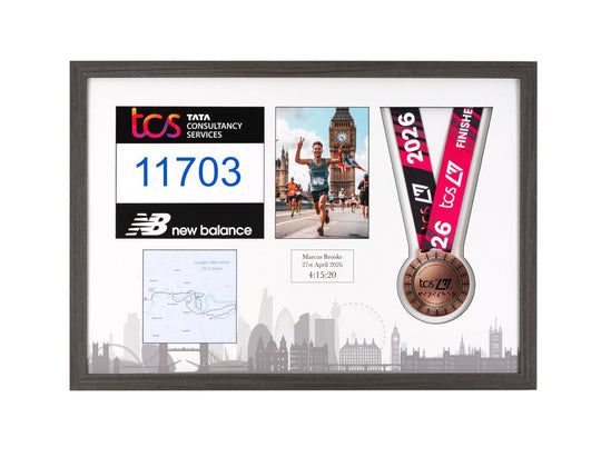 London Marathon 2026 - Medal / Photo / BIB Frame