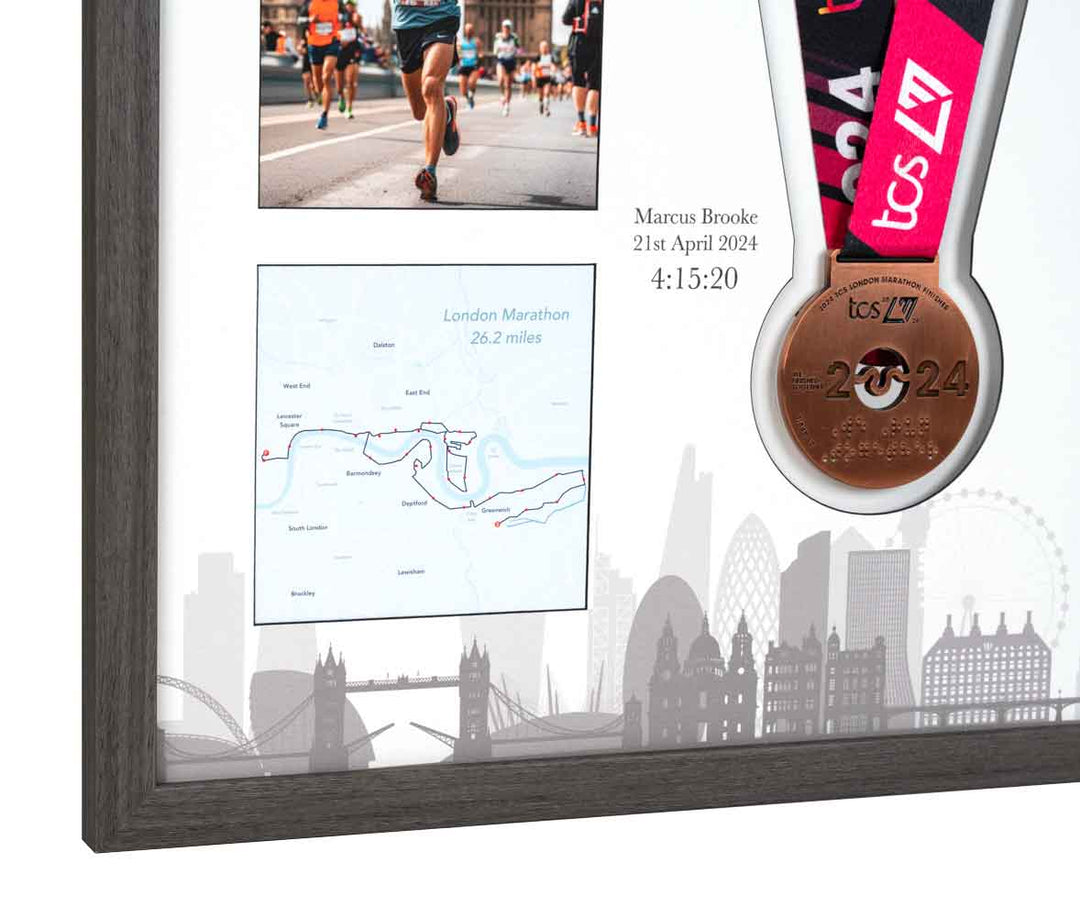 London Marathon 2026 - Medal / Photo / BIB Frame