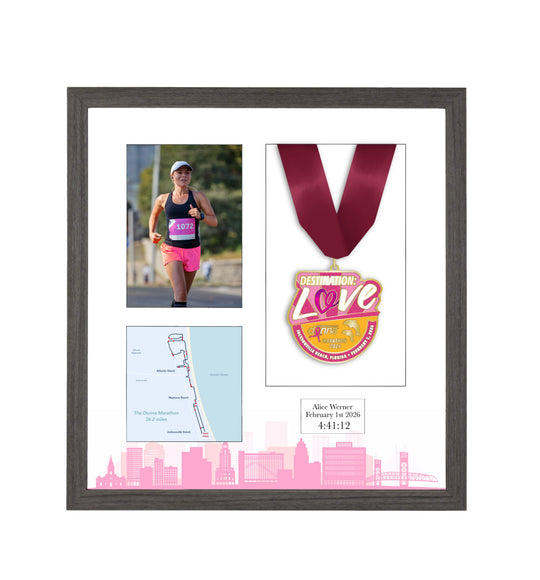 Donna Jacksonville Marathon 2026 - Medal & Photo Frame
