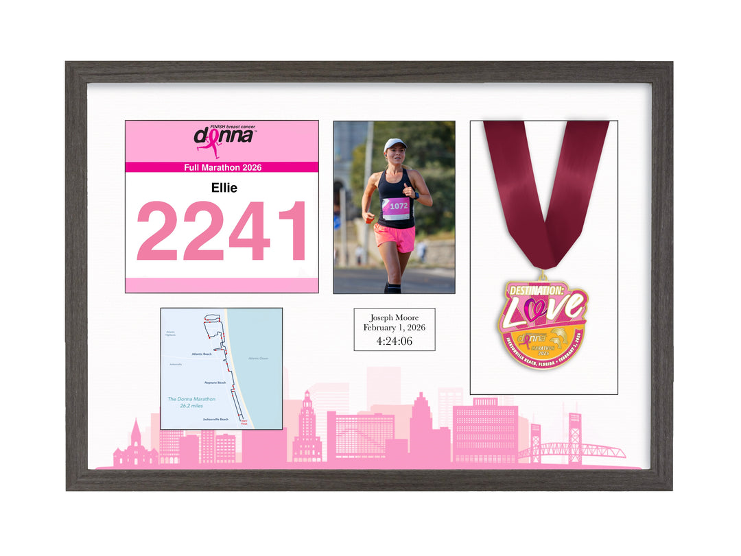 Donna Jacksonville Marathon 2026 - Medal / Photo / BIB Frame