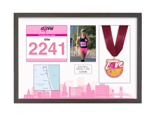 Donna Jacksonville Marathon 2026 - Medal / Photo / BIB Frame
