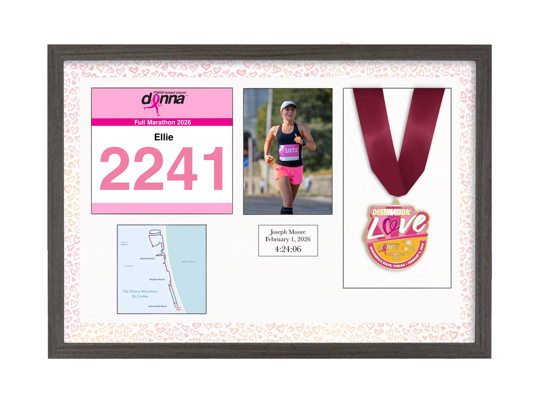 Donna Jacksonville Marathon 2026 - Medal / Photo / BIB Frame