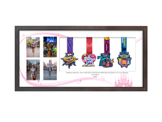 Disney 4 medal and 4 photo display frame - Medal and Photo Frame