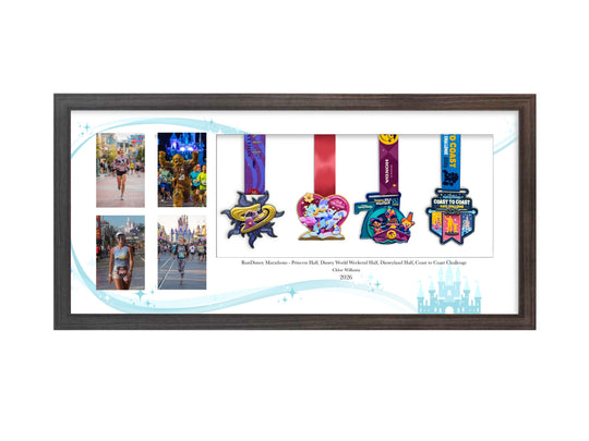 Disney 4 medal and 4 photo display frame - Medal and Photo Frame