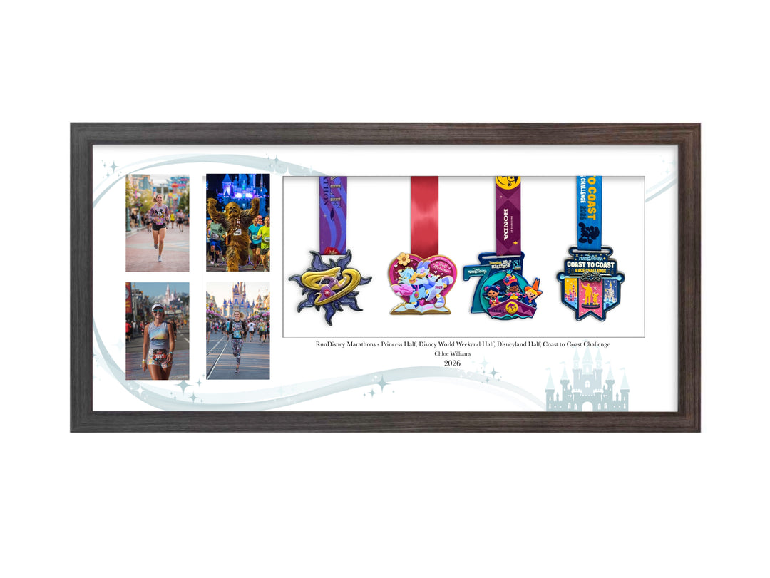 Disney 4 medal and 4 photo display frame - Medal and Photo Frame