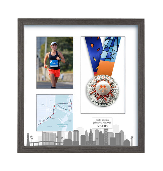 Miami Marathon 2026 - Medal & Photo Frame