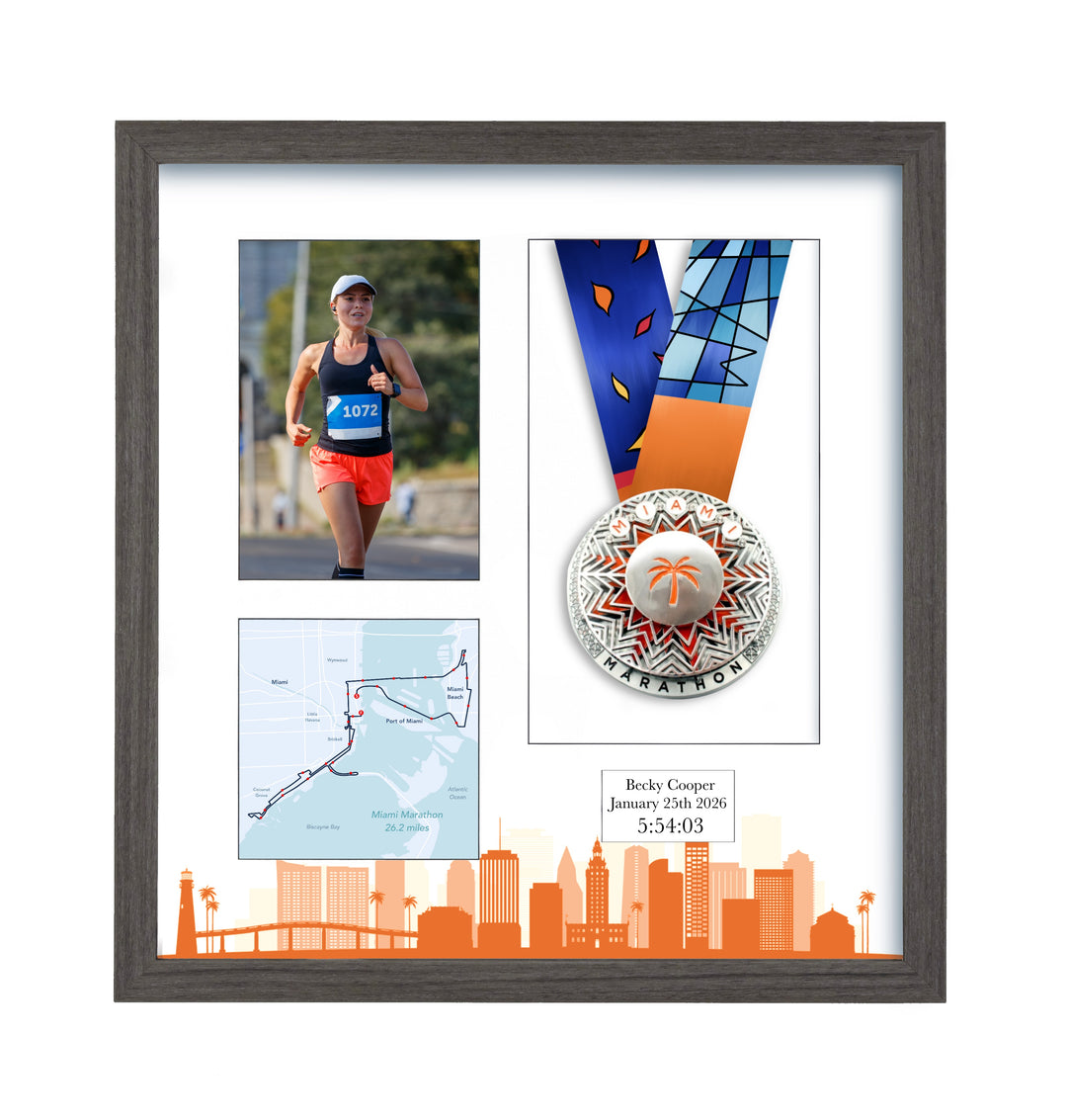 Miami Marathon 2026 - Medal & Photo Frame