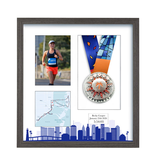 Miami Marathon 2026 - Medal & Photo Frame