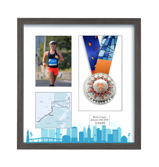 Miami Marathon 2026 - Medal & Photo Frame