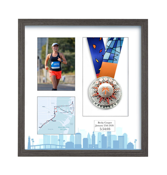 Miami Marathon 2026 - Medal & Photo Frame