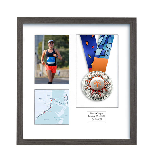 Miami Marathon 2026 - Medal & Photo Frame