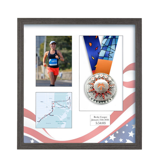 Miami Marathon 2026 - Medal & Photo Frame