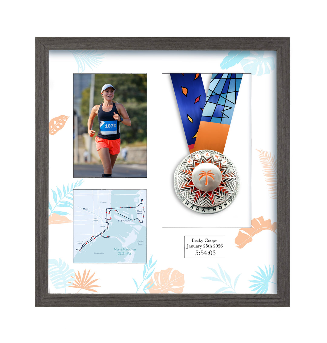 Miami Marathon 2026 - Medal & Photo Frame