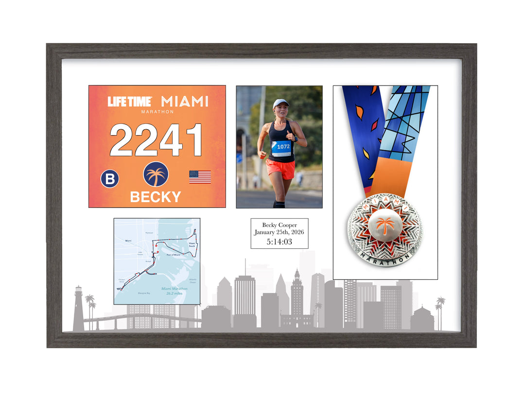 Miami Marathon 2026 - Medal / Photo / BIB Frame