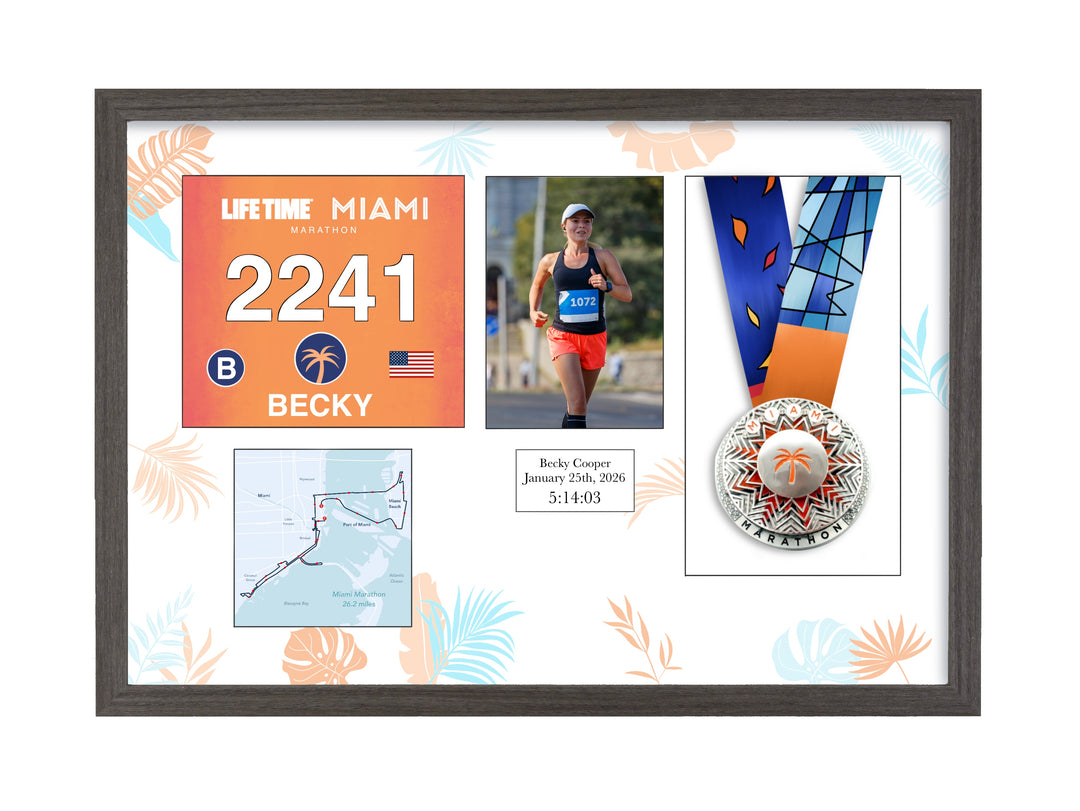 Miami Marathon 2026 - Medal / Photo / BIB Frame