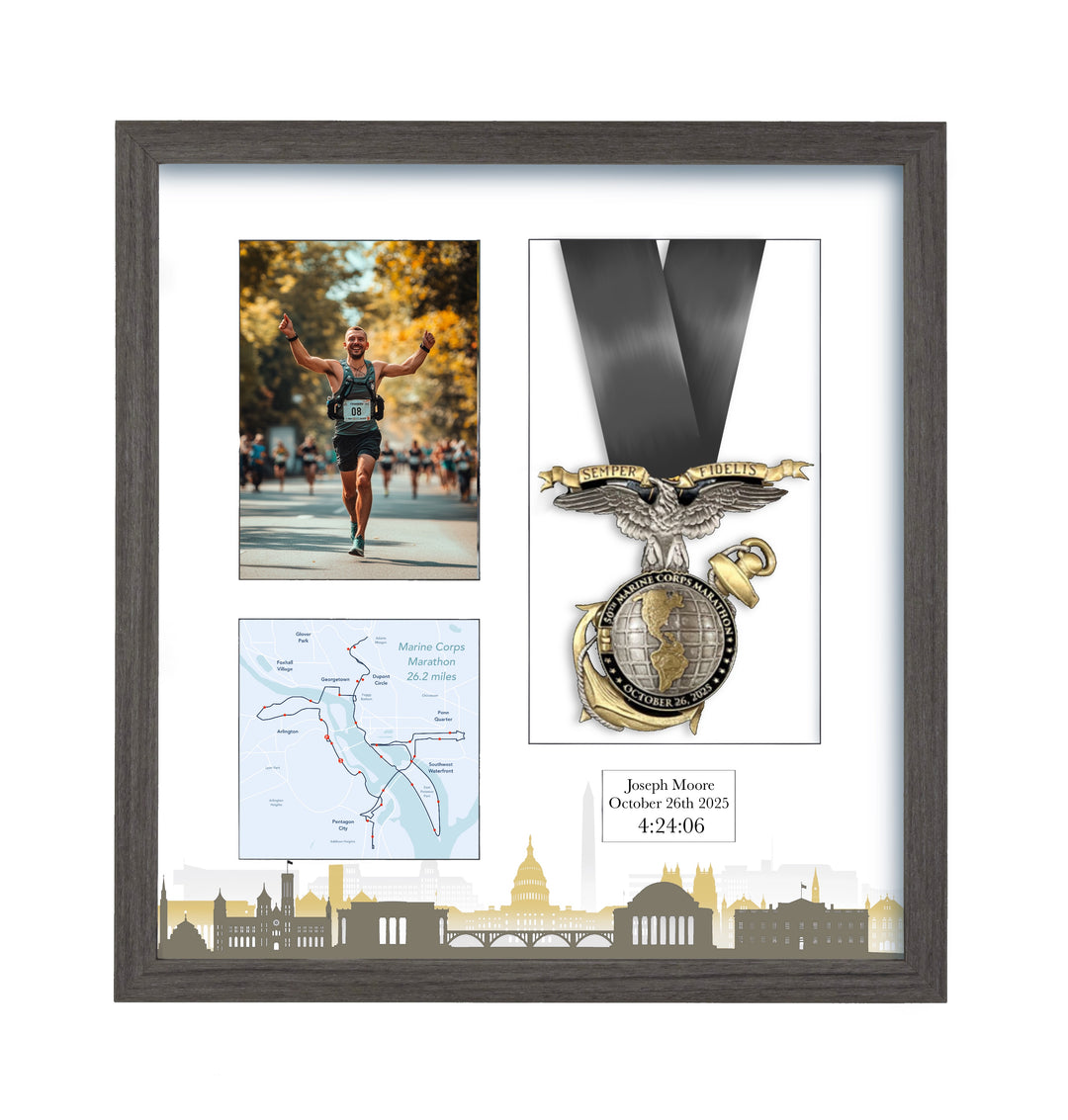 Marine Corps Marathon 2025 - Medal & Photo Frame