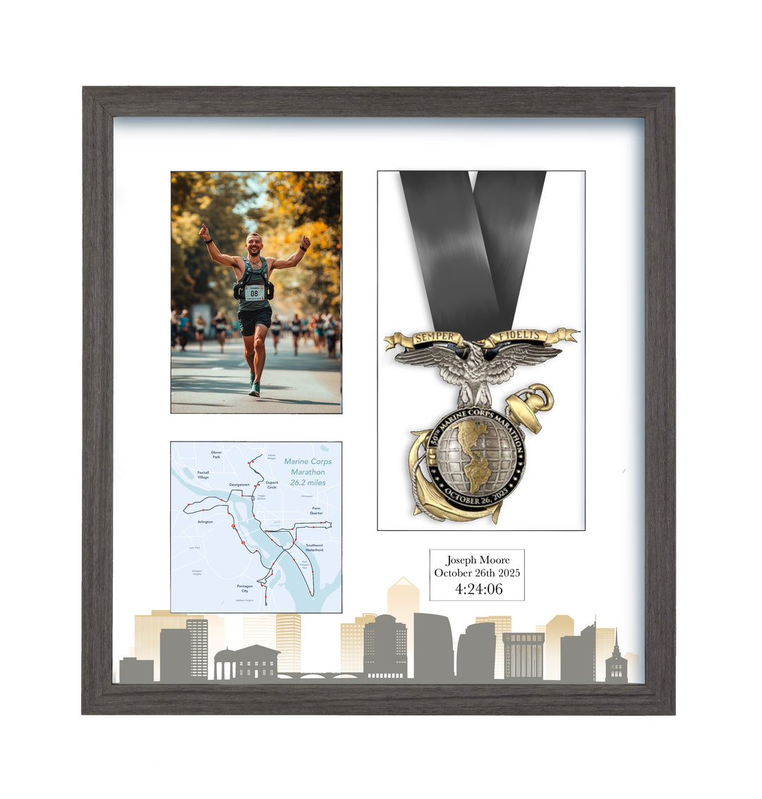 Marine Corps Marathon 2025 - Medal & Photo Frame
