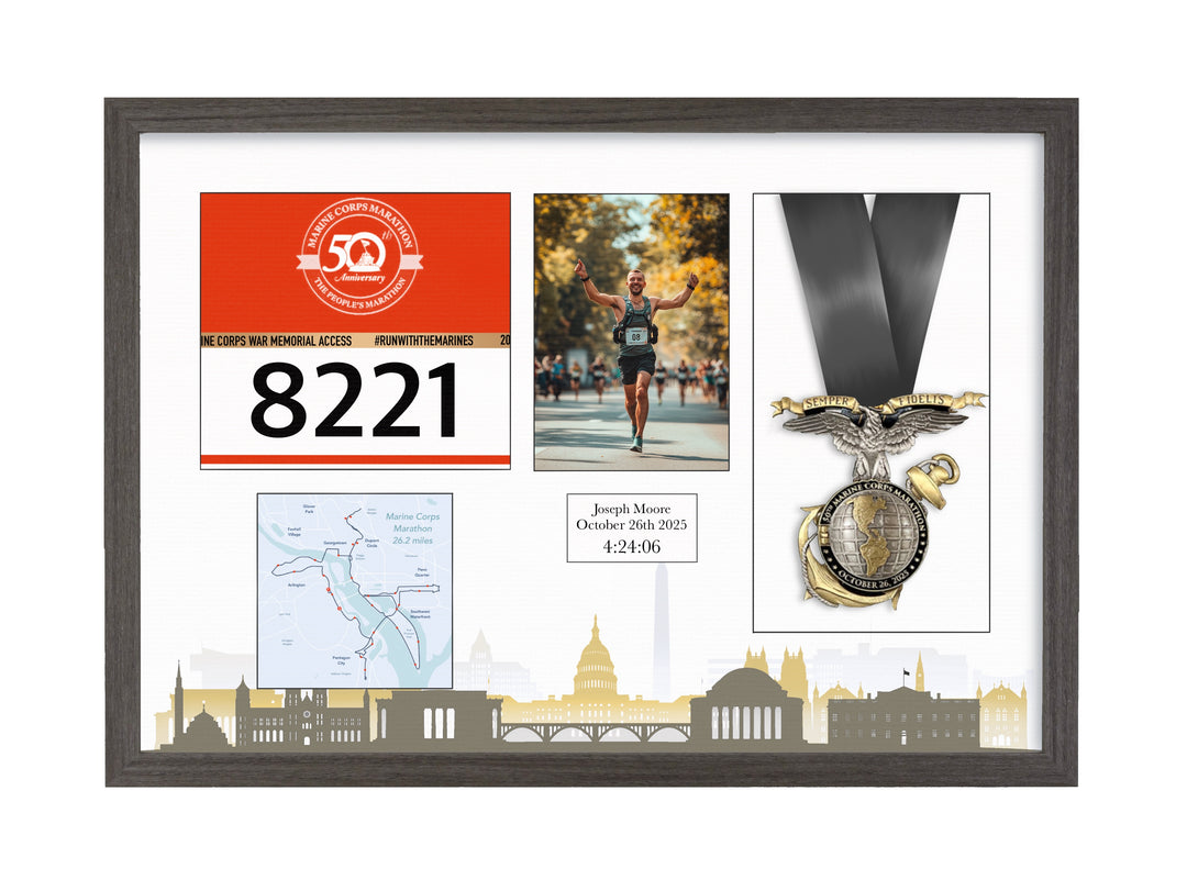Marine Corps Marathon 2025 - Medal / Photo / BIB Frame