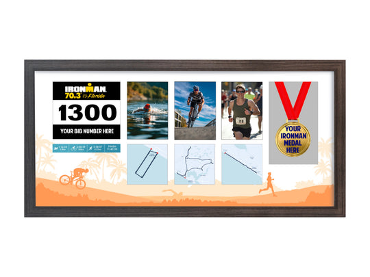 Ironman Florida 70.3 - Medal, BIB and Photo Frame
