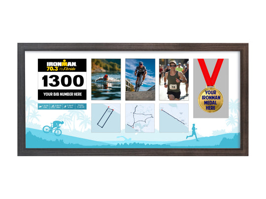 Ironman Florida 70.3 - Medal, BIB and Photo Frame