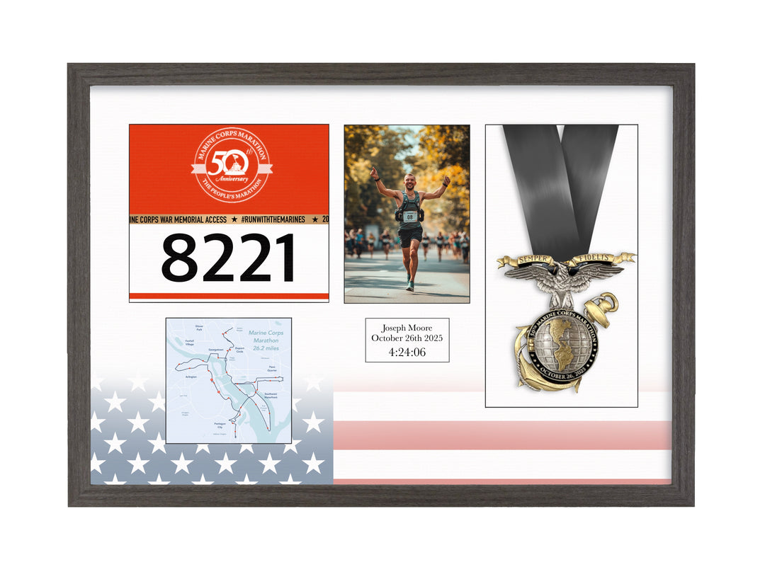 Marine Corps Marathon 2025 - Medal / Photo / BIB Frame