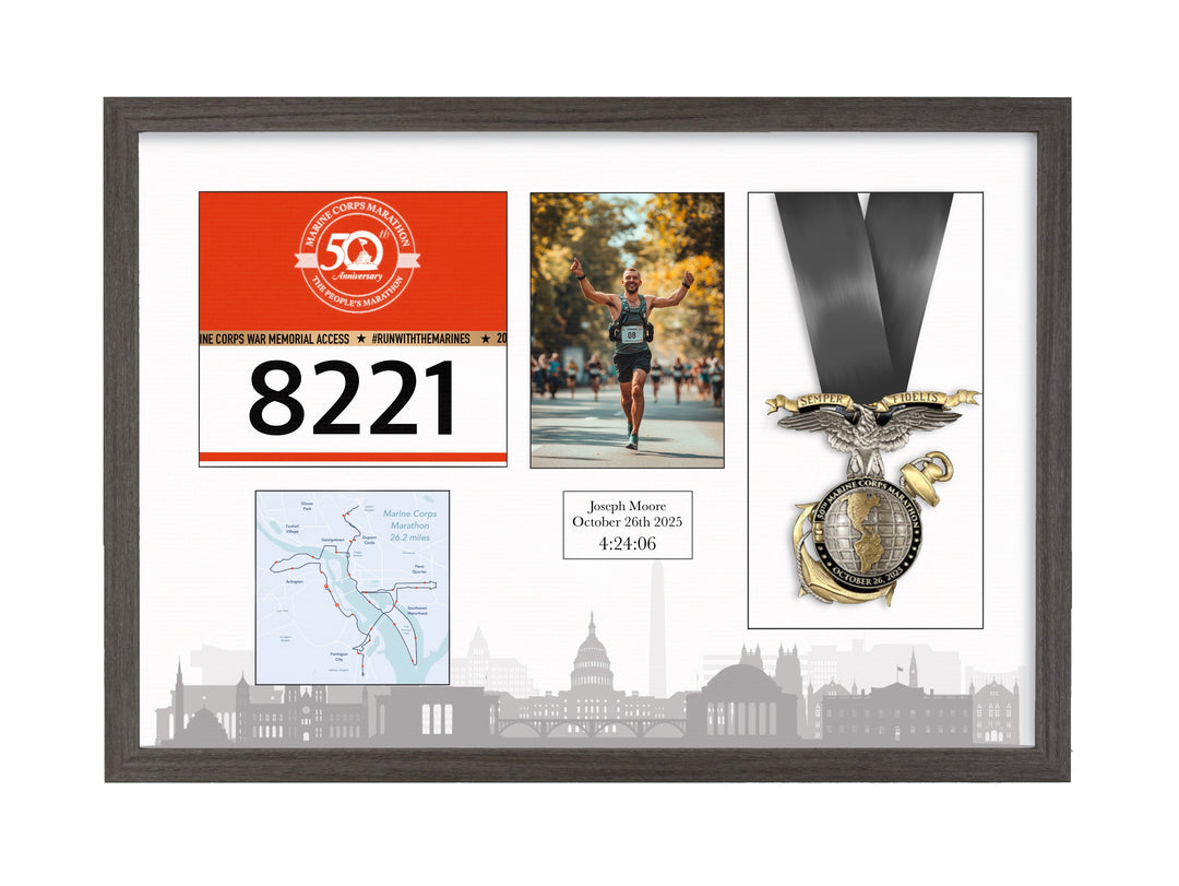 Marine Corps Marathon 2025 - Medal / Photo / BIB Frame