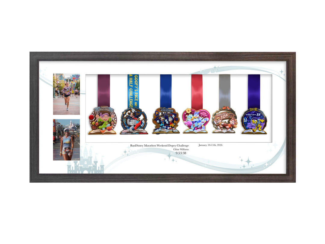 RunDisney Marathon Weekend Dopey Challenge 2026 - Medals and Photos Frame