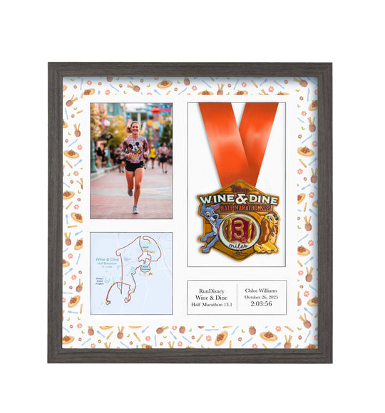 Disney Wine & Dine Half Marathon 2025 - Medal & Photo Frame