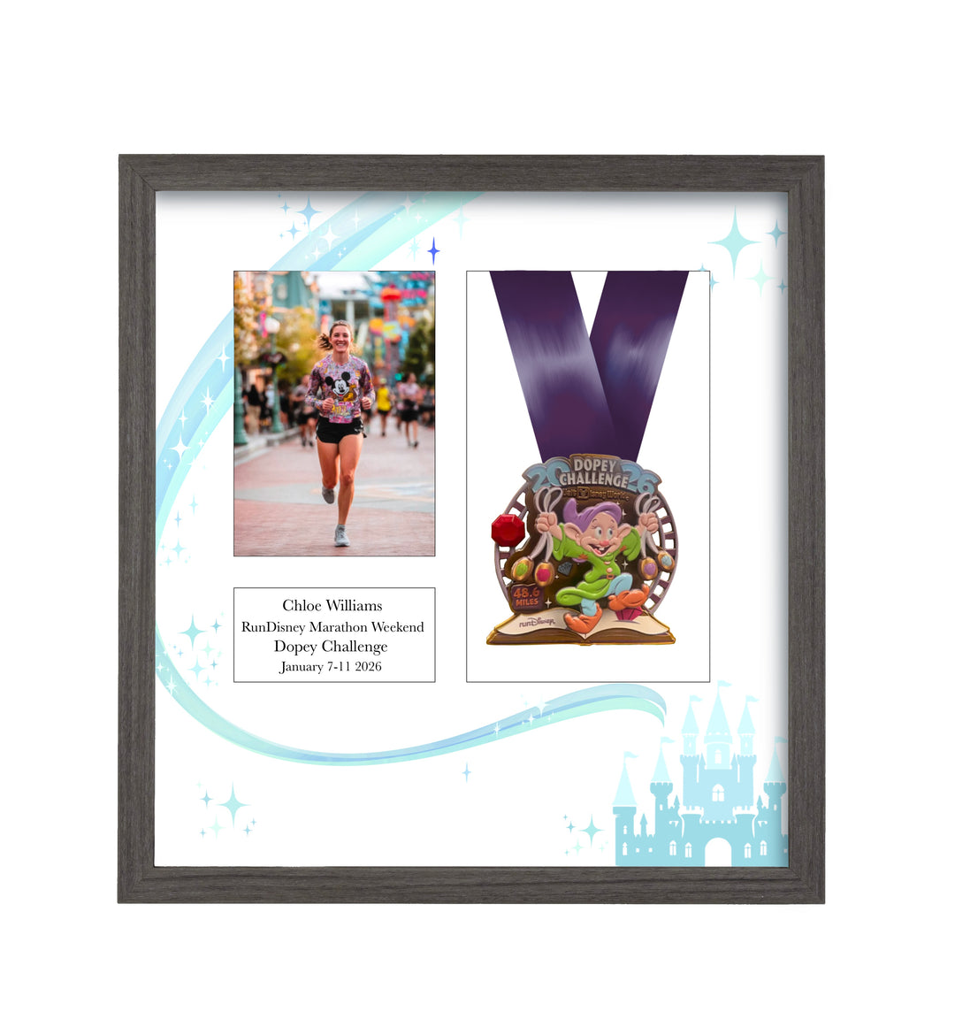 RunDisney Marathon Weekend Full Marathon 2026 - Medal & Photo Frame